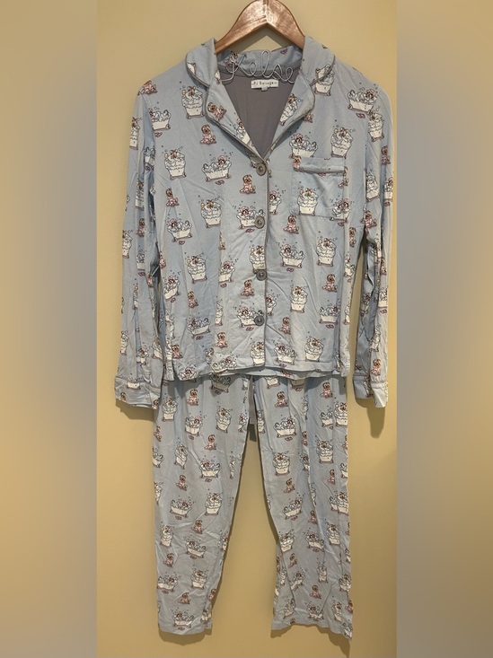 PJ Salvage Other - PJ Salvage Dog Bathtub Pajamas Cotton Rayon Blend Size Small